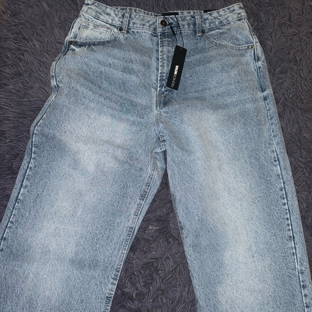 Non-stretch straight leg jeans, a size 15